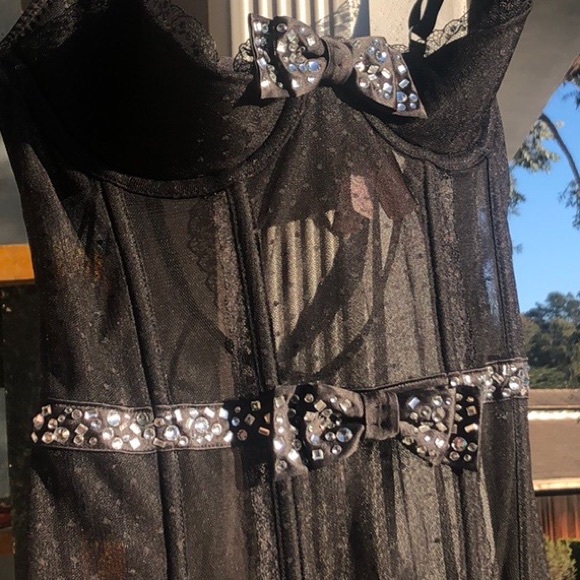 * LAST CHANCE* Victorias Secret Sequined Corset Lingerie rhinestone detailing. - Picture 5 of 11
